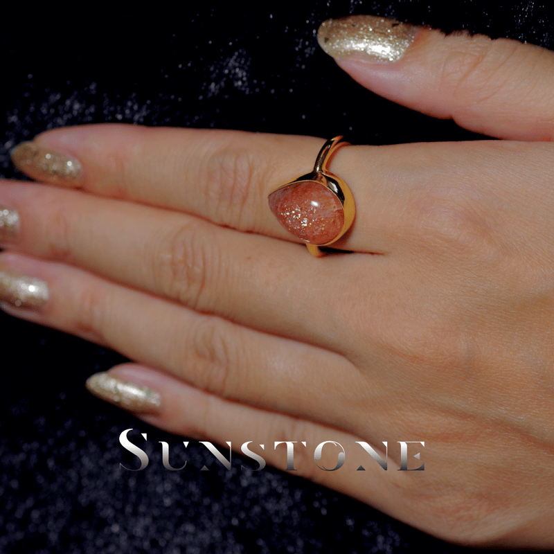 最新作「サンストーン」の世界でひとつの天然石リング New『SunStone』の世界でひとつの天然石リングsilver925 + 22kgf |