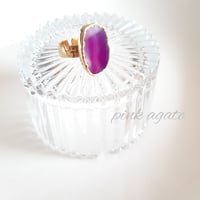 New Brass Collection『ミラーピンクアゲート』の世界でひとつの天然石リング
