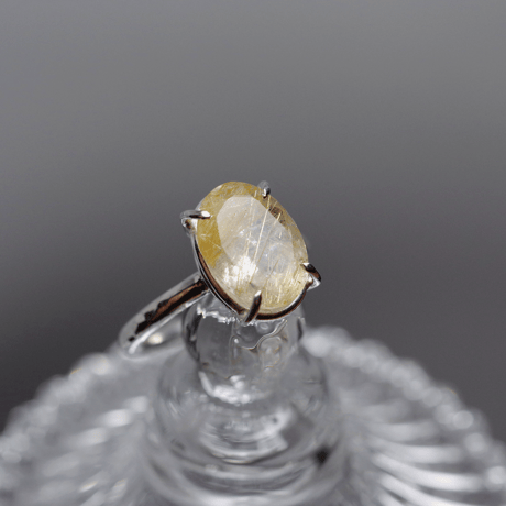 New Arrival☆『ルチルクォーツ』の世界でひとつの天然石リングsilver925
