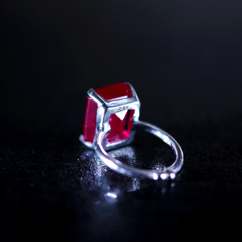 最新作『真っ赤なルビー』の世界でひとつの天然石リングsv925 New ☆ 新作☆『ルビー』☆の世界でひとつの天然石リングsilver925 +