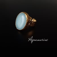 New Brass Collection☆『アクアマリン』の世界でひとつの天然石リング