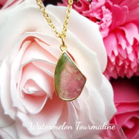 『WatermelonTourmaline』世界でひとつネックレス925＋k22