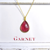 New『Garnet』の世界でひとつの天然石ネックレスsilver925 + 22kgf