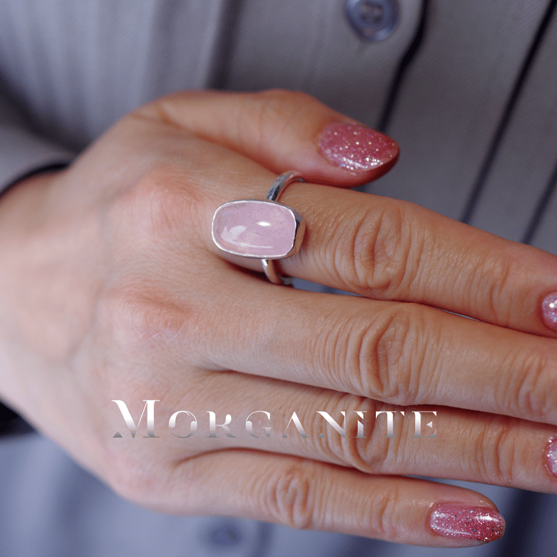 Sold out☆ 新作 ☆『Morganite』☆世界でひとつの天然石リング New ☆ 新作 ☆『Morganite』☆世界でひとつの天然石リングsilver925 |
