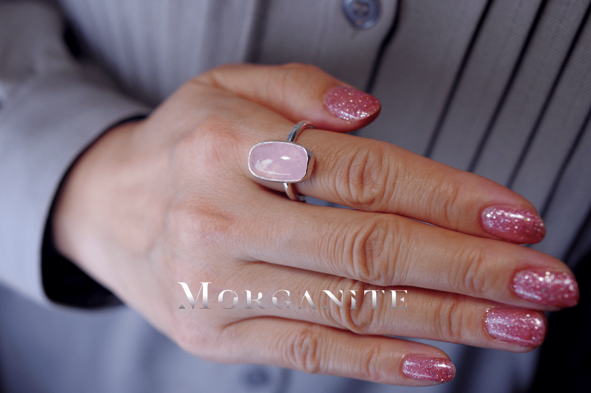 Sold out☆ 新作 ☆『Morganite』☆世界でひとつの天然石リング New ☆ 新作 ☆『Morganite』☆世界でひとつの天然石リングsilver925 |