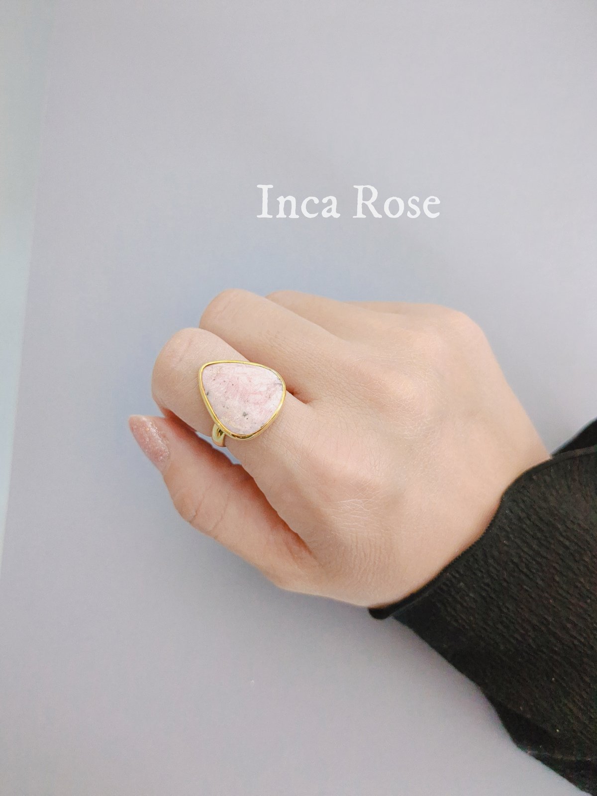 最新作☆薔薇色の真珠『インカローズ』の世界でひとつの天然石リング