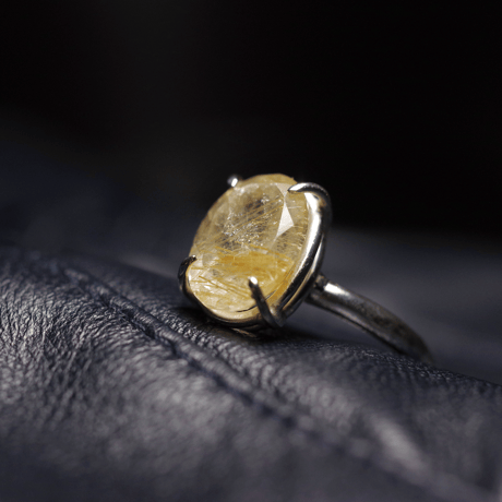 New Arrival☆『ルチルクォーツ』の世界でひとつの天然石リングsilver925