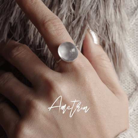 New ☆『 アメトリン』☆の世界でひとつの天然石リングsilver925