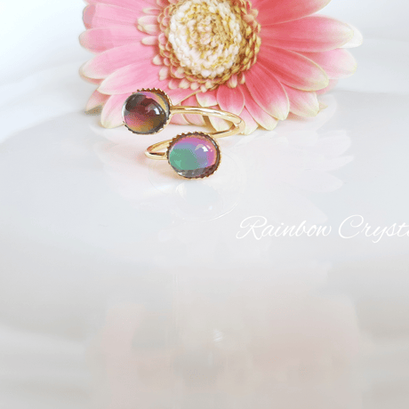 New Brass Collection『Rainbow Crystal』の世界でひとつの天然石リング