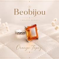New ☆ 新作 ☆『オレンジトパーズ』☆世界でひとつの天然石リング