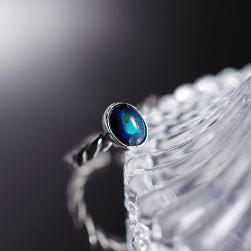 NEW ☆ 新作 ☆『Opal』☆の世界でひとつの天然石リングsilver925 
