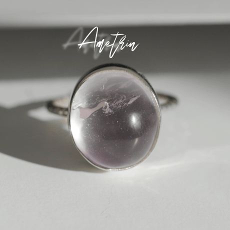 New ☆『 アメトリン』☆の世界でひとつの天然石リングsilver925