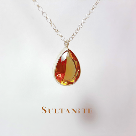 OUTLET SALE***New 『ズルタナイト』世界でひとつの天然石ネックレスsv925 + ロジウムコーティング