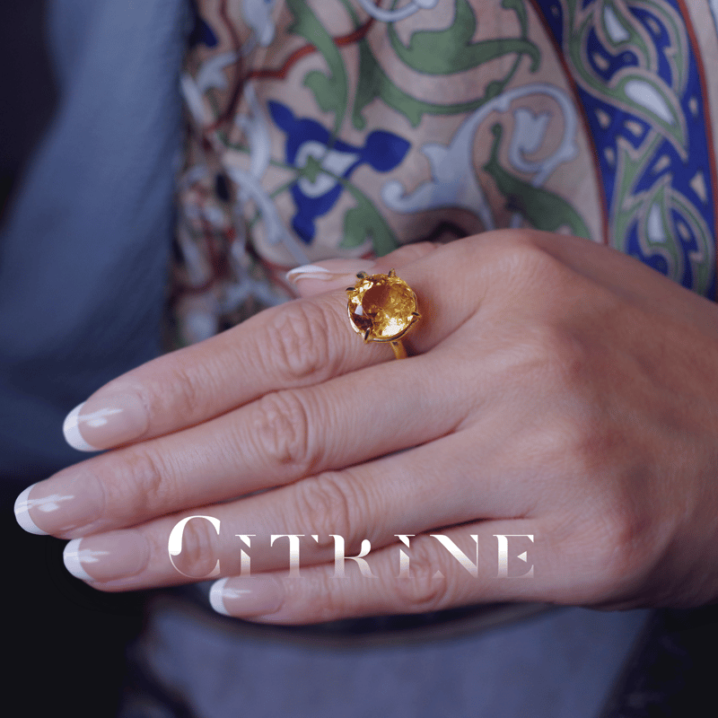 新作 ☆New☆『Citrine』の世界でひとつの天然石リング