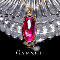 New『Garnet』の世界でひとつの天然石ネックレスsilver925 + 22kgf