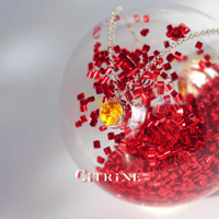 New 『Citrine』の世界でひとつの天然石ネックレスsilver925