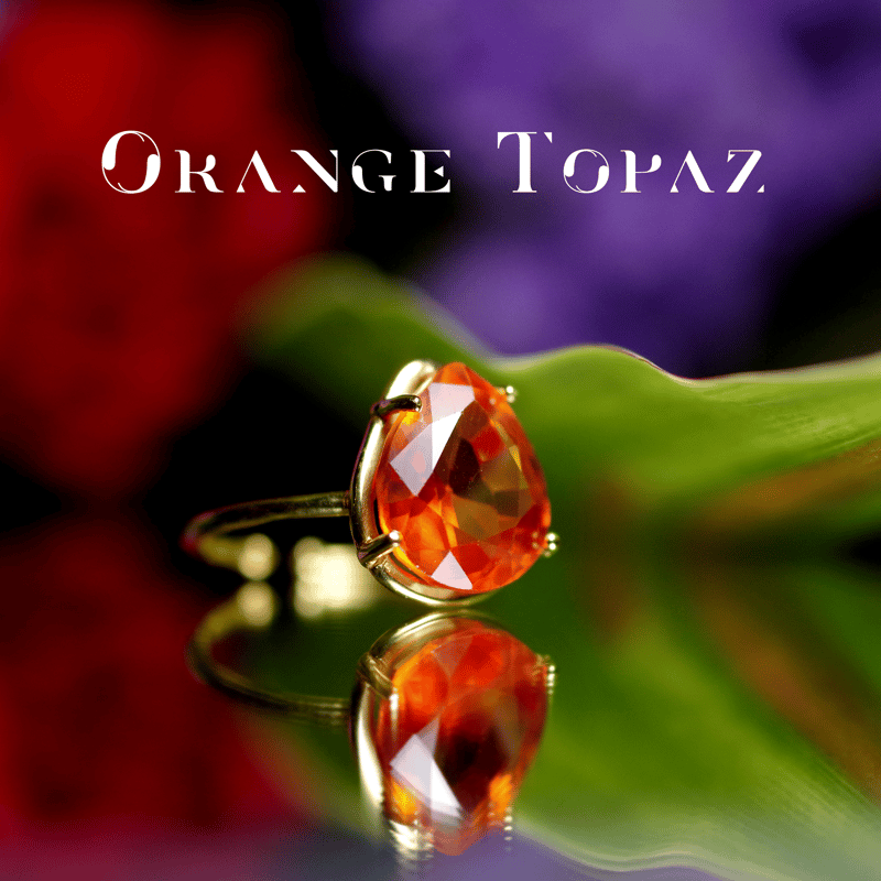 新作☆『オレンジトパーズ』☆の世界でひとつの天然石リングsilver925
