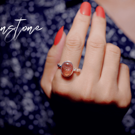 New Arrival☆新作☆『SunStone』の世界でひとつの天然石リングsilver925