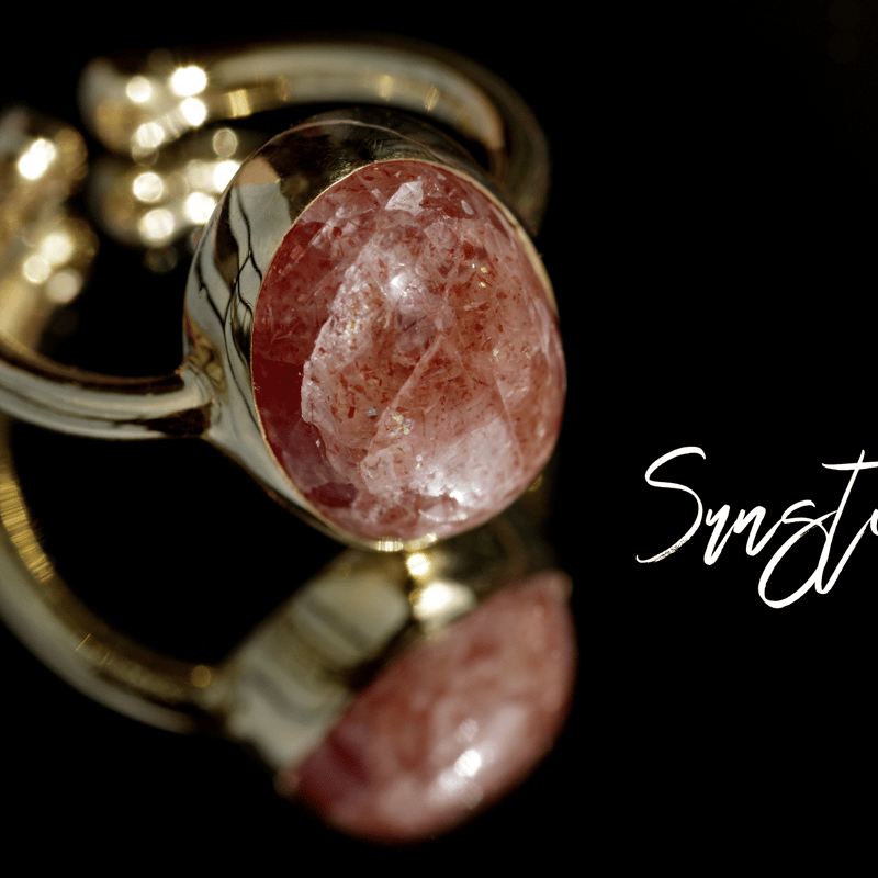 New『SunStone』の世界でひとつの天然石リングsilver925 + 22kgf |