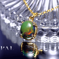 New『Black Opal』の世界でひとつの天然石ネックレスsilver925 + 22kgf *** 2,7crts