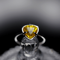 新作 ☆『Citrine』☆の世界でひとつの天然石リングsilver925 + ロジウムコーティング