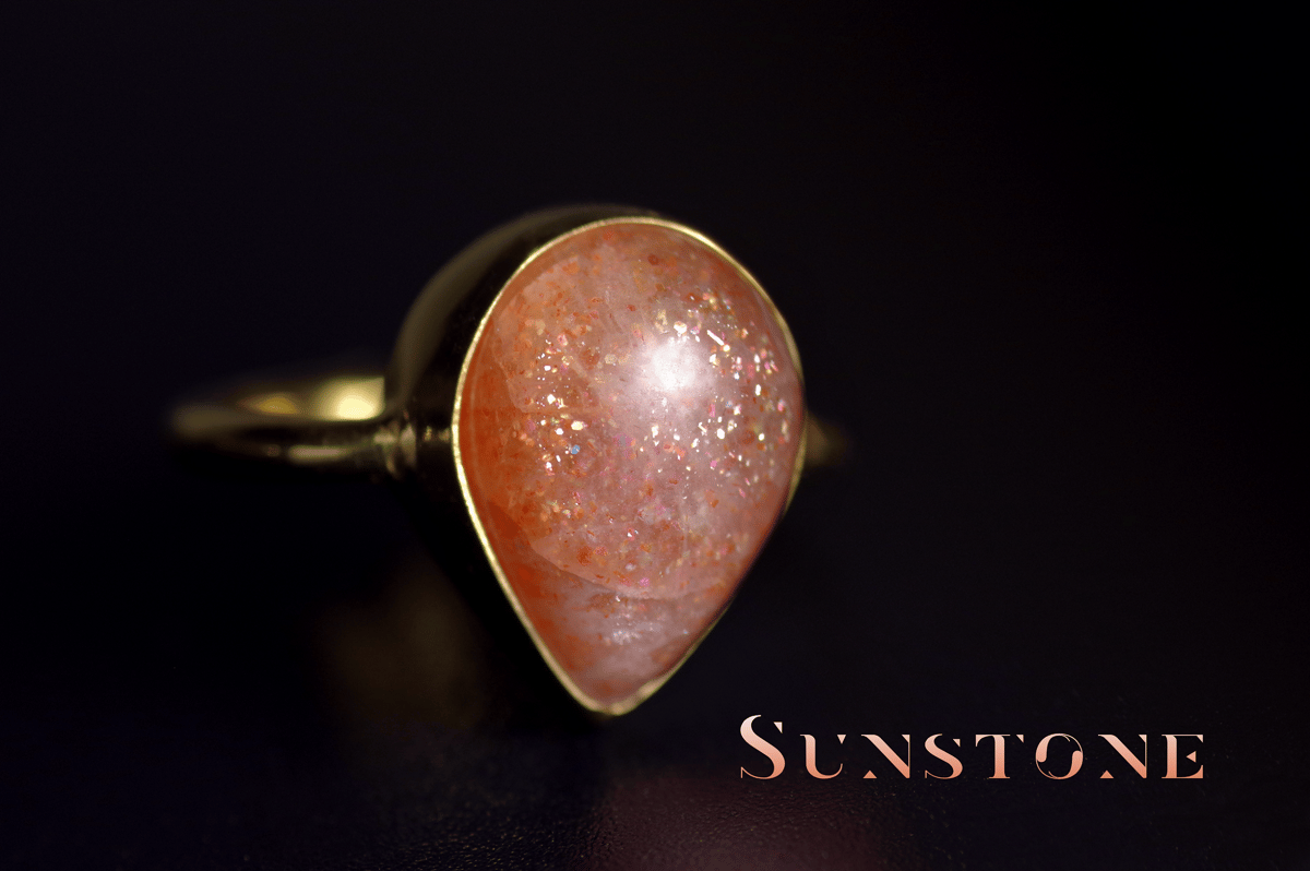 New☆新作☆『SunStone』の世界でひとつの天然石リングsilver925 New『SunStone』の世界でひとつの天然石リングsilver925 + 22kgf |