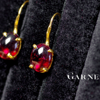 New『Garnet』の世界でひとつの天然石ピアス silver925 + 22kgf