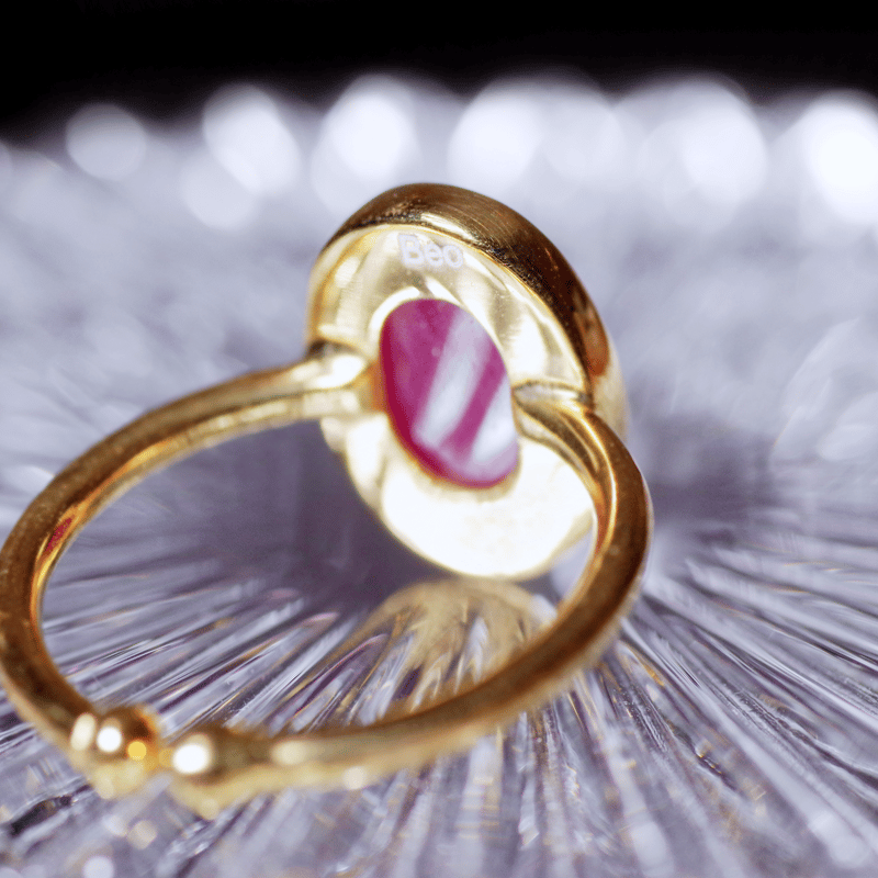 アンティークpmルビー一文字リング ルビー 一文字リング 非加熱ルビー