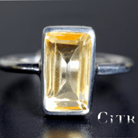 New『Citrine』の世界でひとつの天然石リング silver925 + ロジウムコーティング