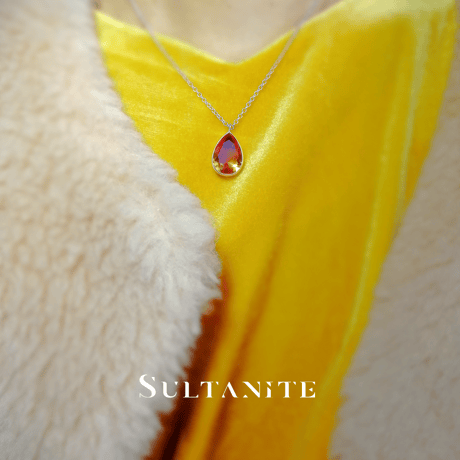 OUTLET SALE***New 『ズルタナイト』世界でひとつの天然石ネックレスsv925 + ロジウムコーティング