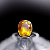 新作 ☆『Citrine』☆の世界でひとつの天然石リングsilver925 + ロジウムコーティング