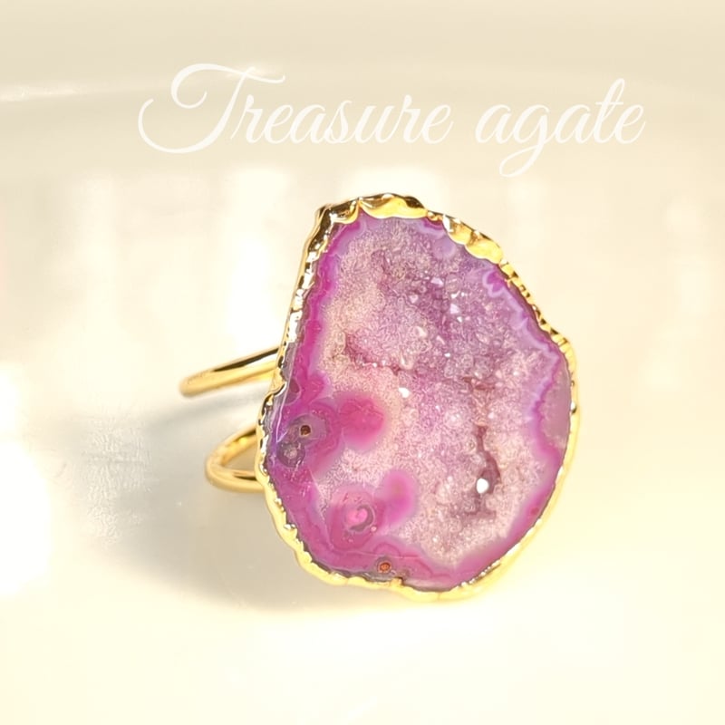 最新作☆『トレジャーメノウ』の世界でひとつの天然石リング