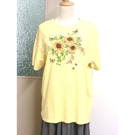 Sunflower & Butterfly tee【00709】