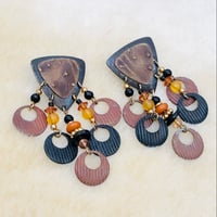 Vintage metal dangle pierce【00774】