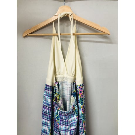 60s Halter maxi dress【00720】