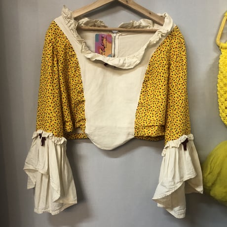 70s Yellow floral 2pc【01213】