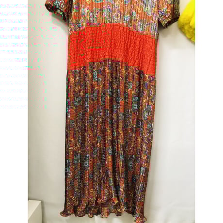 Diane Freis Red paisley dress【00949】