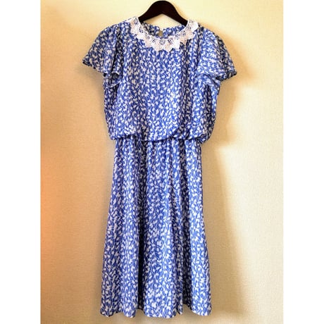 Blue poly dress【00321】