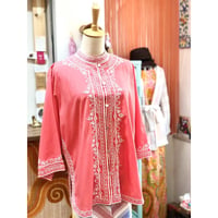 Caro of Honolulu Embroidered Blouse / Pink【01143】