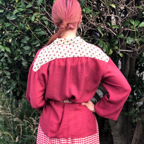 Vintage flare sleeve blouse【00381】