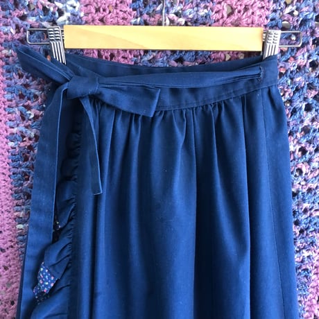 70s Handmade wrap skirt【01457】