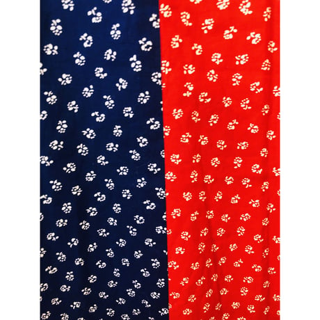 70s Red × Navy maxi skirt【00723】