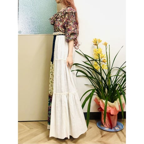 Ruffled floral blouse【00633】