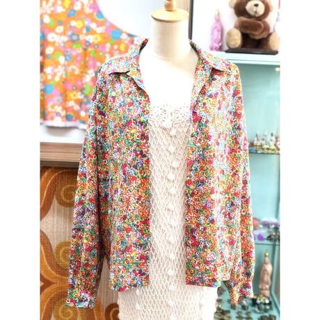 Vintage floral blouse【01194】