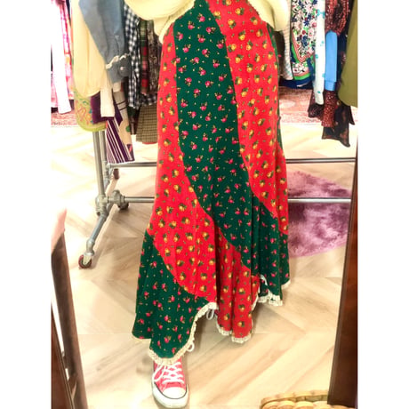 70s Escargot maxi skirt【01030】
