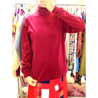 70-80s L.L.Bean Burgundy turtleneck top【01010】