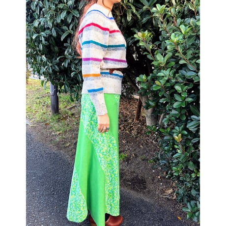 Pullover Striped Acrylic Knit Sweater【00082】