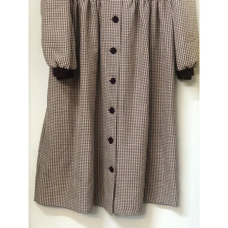 Vintage Velvet collar dress【01062】