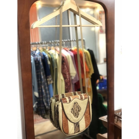 70s Patchwork shoulder bag【00931】
