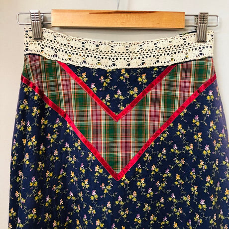70s GUNNE SAX Floral maxi skirt【01106】